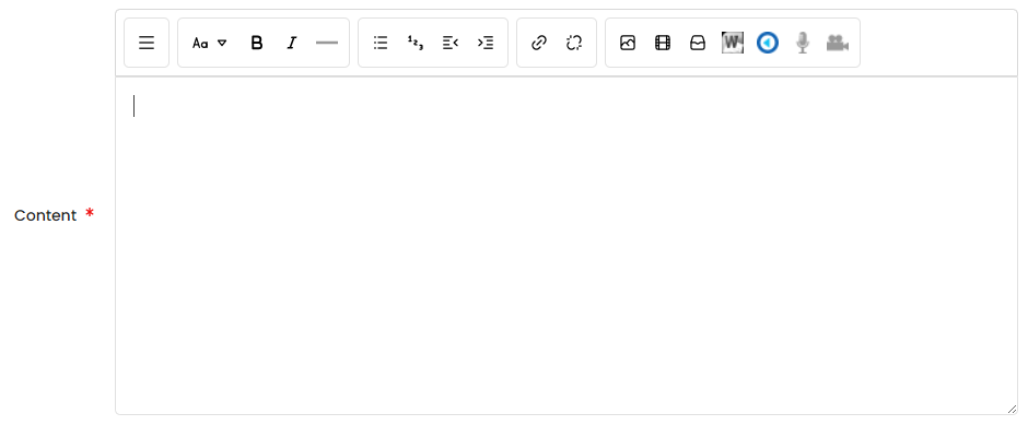 Moodle - Book - Content Field